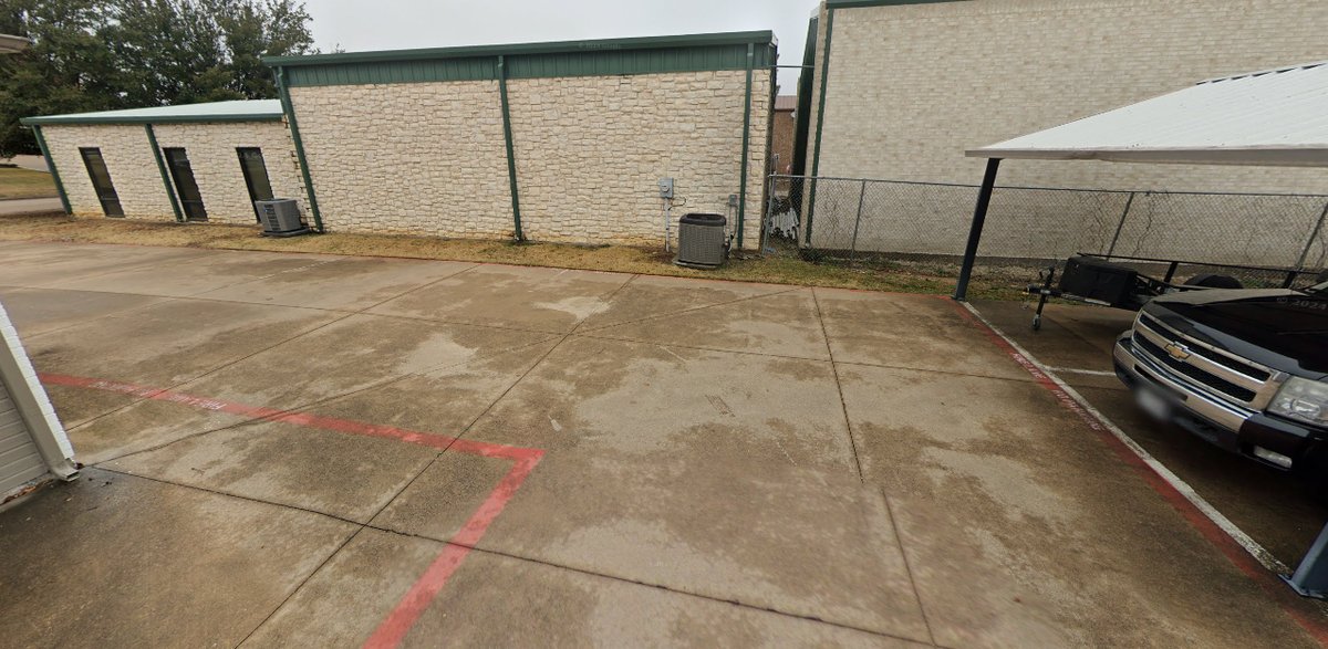 Spacious parking lot in downtown Dallas